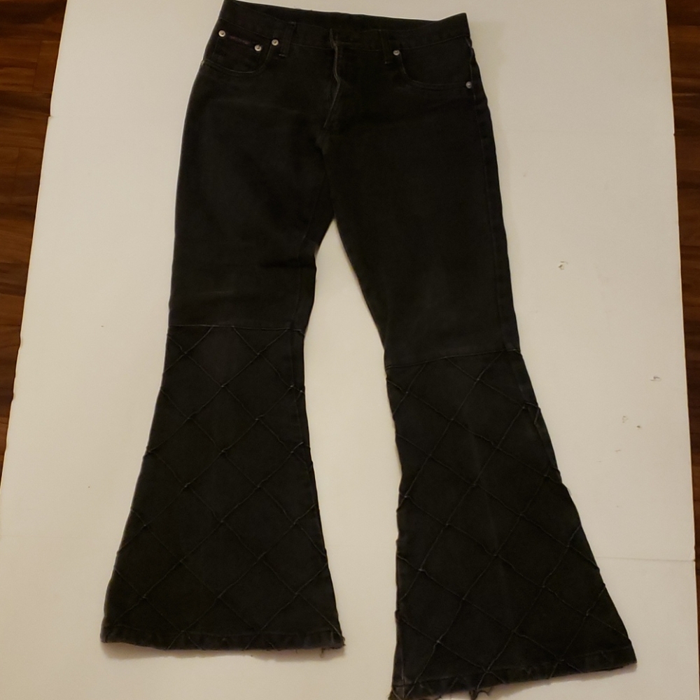 Route to West Black Fashion Bell bottom jeans